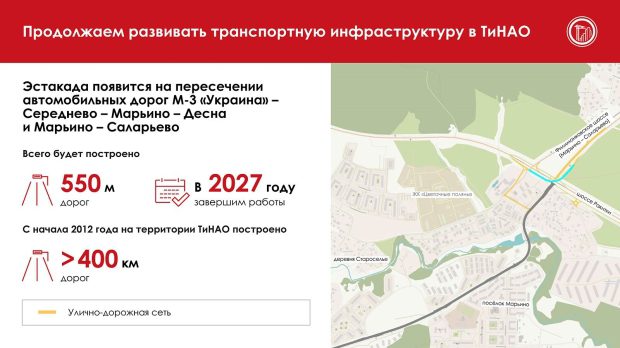 Сергей Собянин сообщил о начале проектирования новой эстакады в ТиНАО 2 efb1bb059381d065e858288adbdaa453