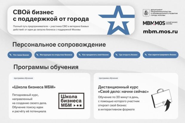 Сергей Собянин: Москва поможет бойцам и ветеранам СВО начать собственное дело 2 22f32bc41b73638a46b5eadab20044ba