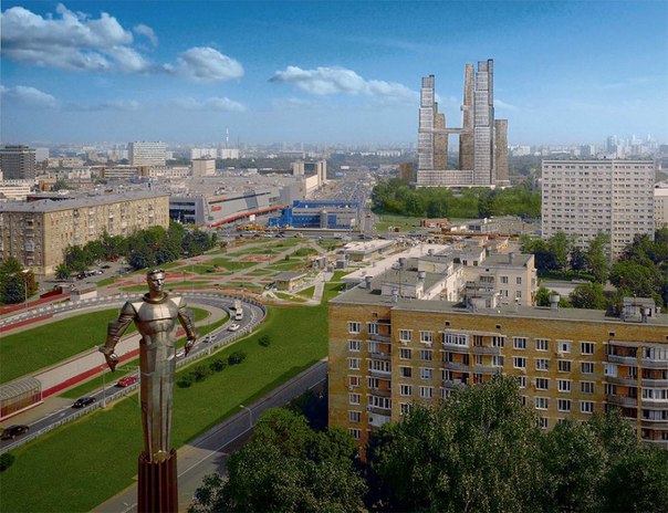 Возле Нескучного сада будут строить 69-этажные небоскрёбы